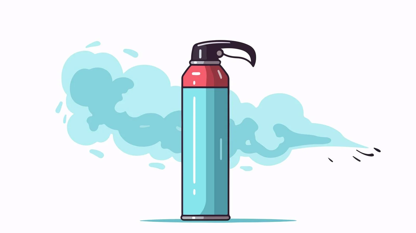 Flat Cartoon Aerosol Spray Can — free download from Dotvec