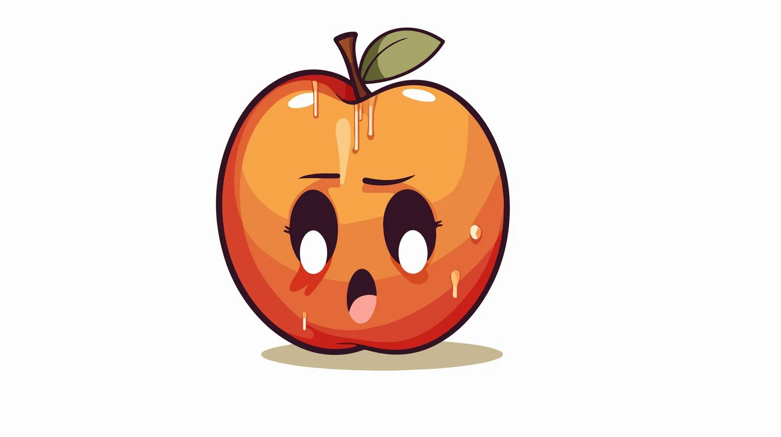 Crying Cartoon Apple Stock Vector Illustration — free download from Dotvec