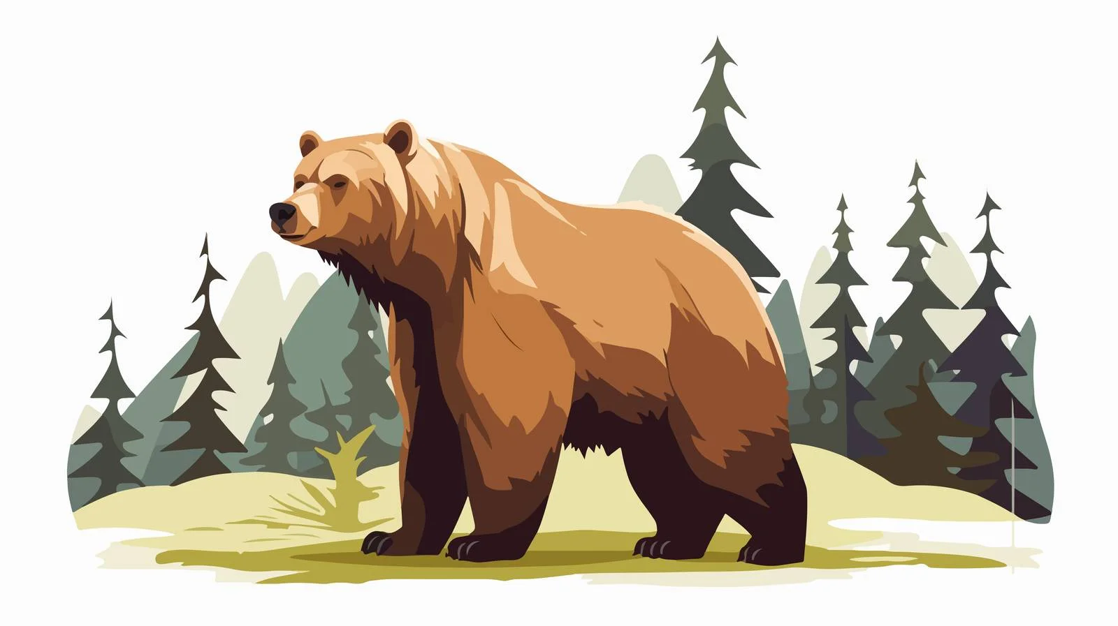 Colorful Cartoon Bear Vector Illustration — free download from Dotvec
