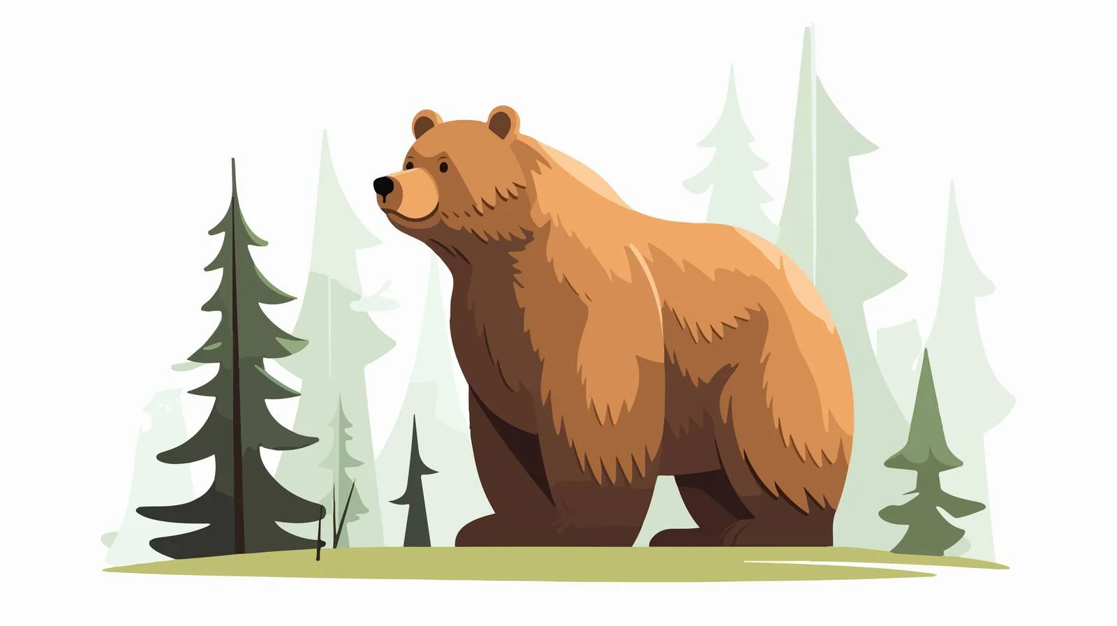 Cute Cartoon Bear Vector Illustration — free download from Dotvec