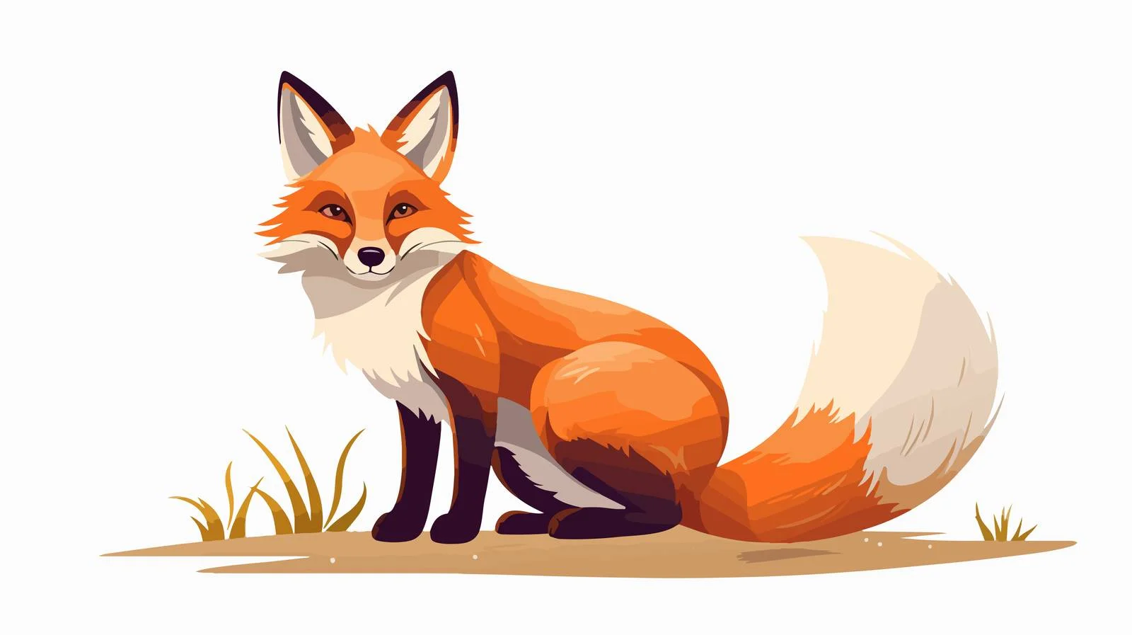 Friendly Fox Cartoon Illustration — free download from Dotvec