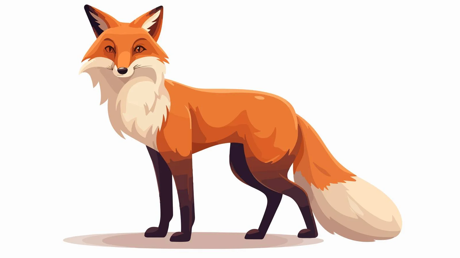 Friendly Fox Cartoon Illustration — free download from Dotvec