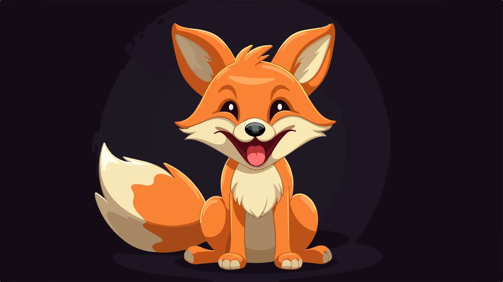Cheerful Fox Cartoon Illustration — free download from Dotvec