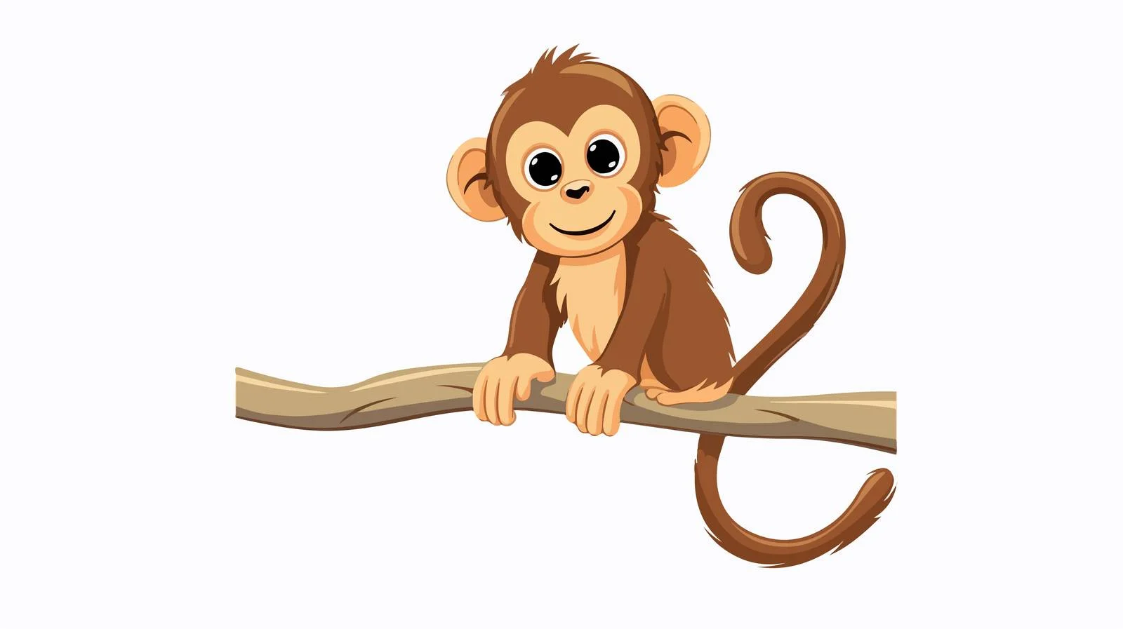 Colorful Cartoon Monkey Vector Illustration — free download from Dotvec