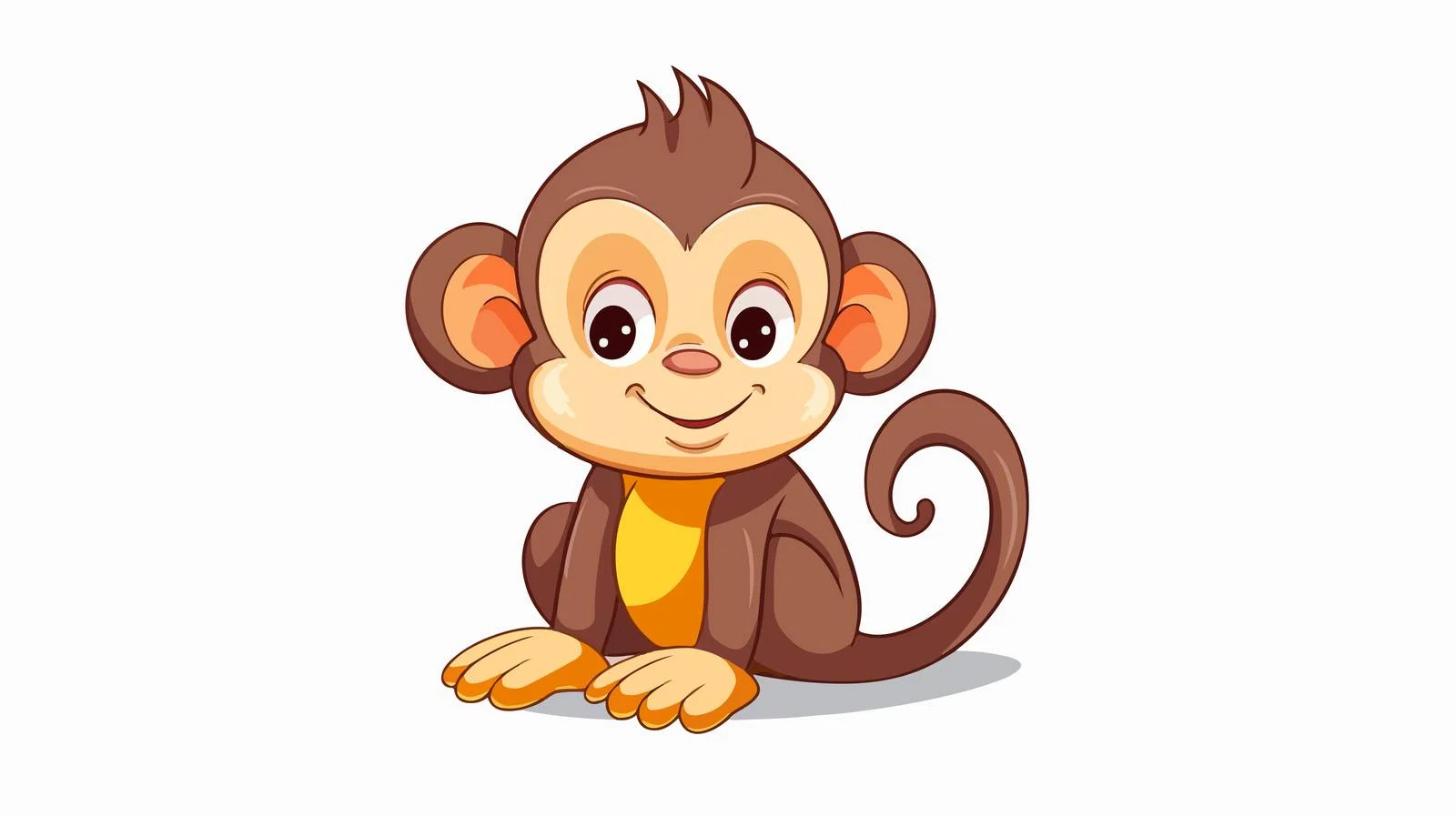 Playful Cartoon Monkey Vector Illustration — free download from Dotvec