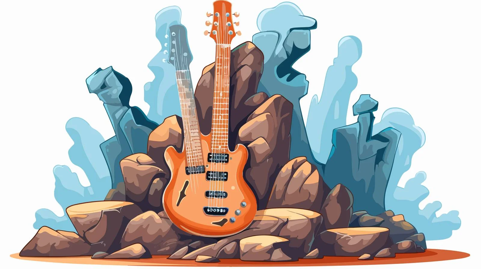 Cartoon Rock Car Illustration — free download from Dotvec