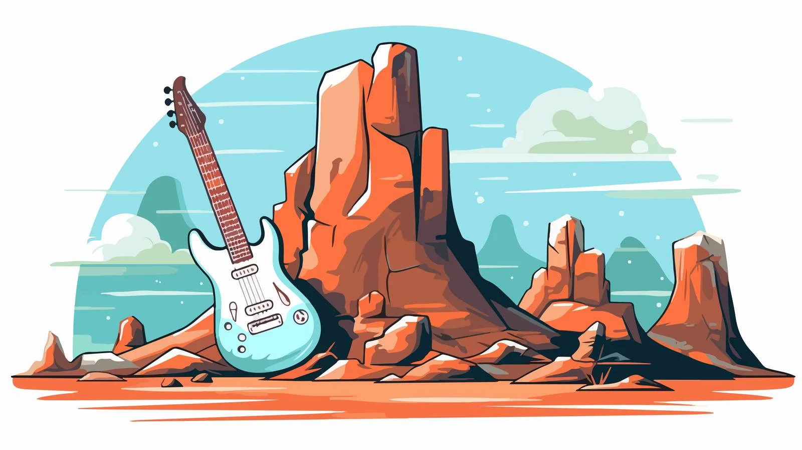 Cartoon Rock Car Illustration — free download from Dotvec