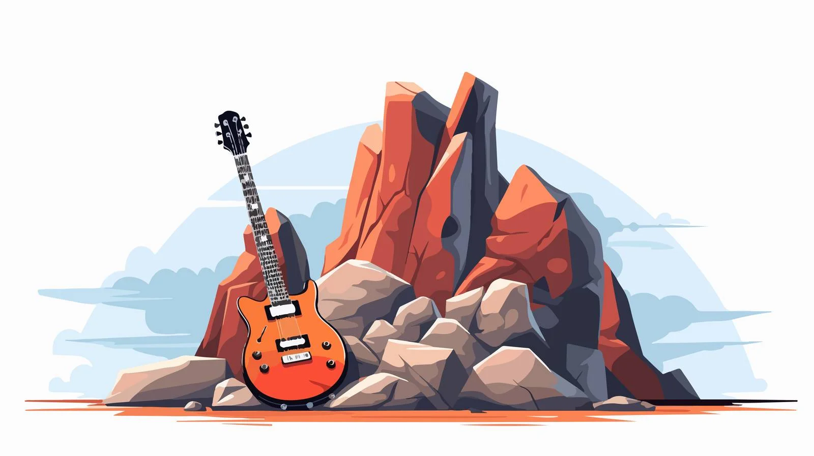Cartoon Rock Car Illustration — free download from Dotvec