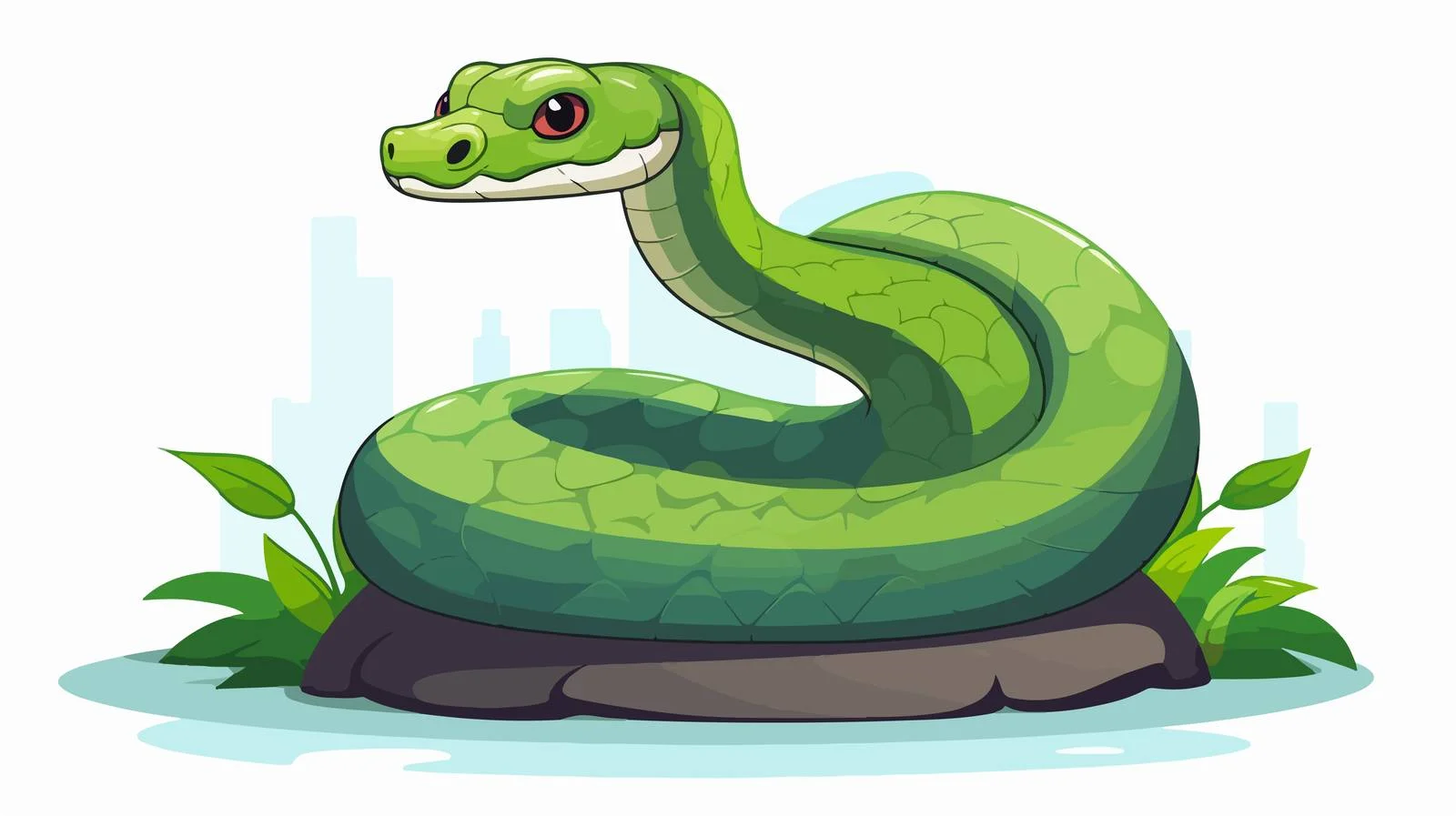 Cartoon Snake Vector Illustration — free download from Dotvec