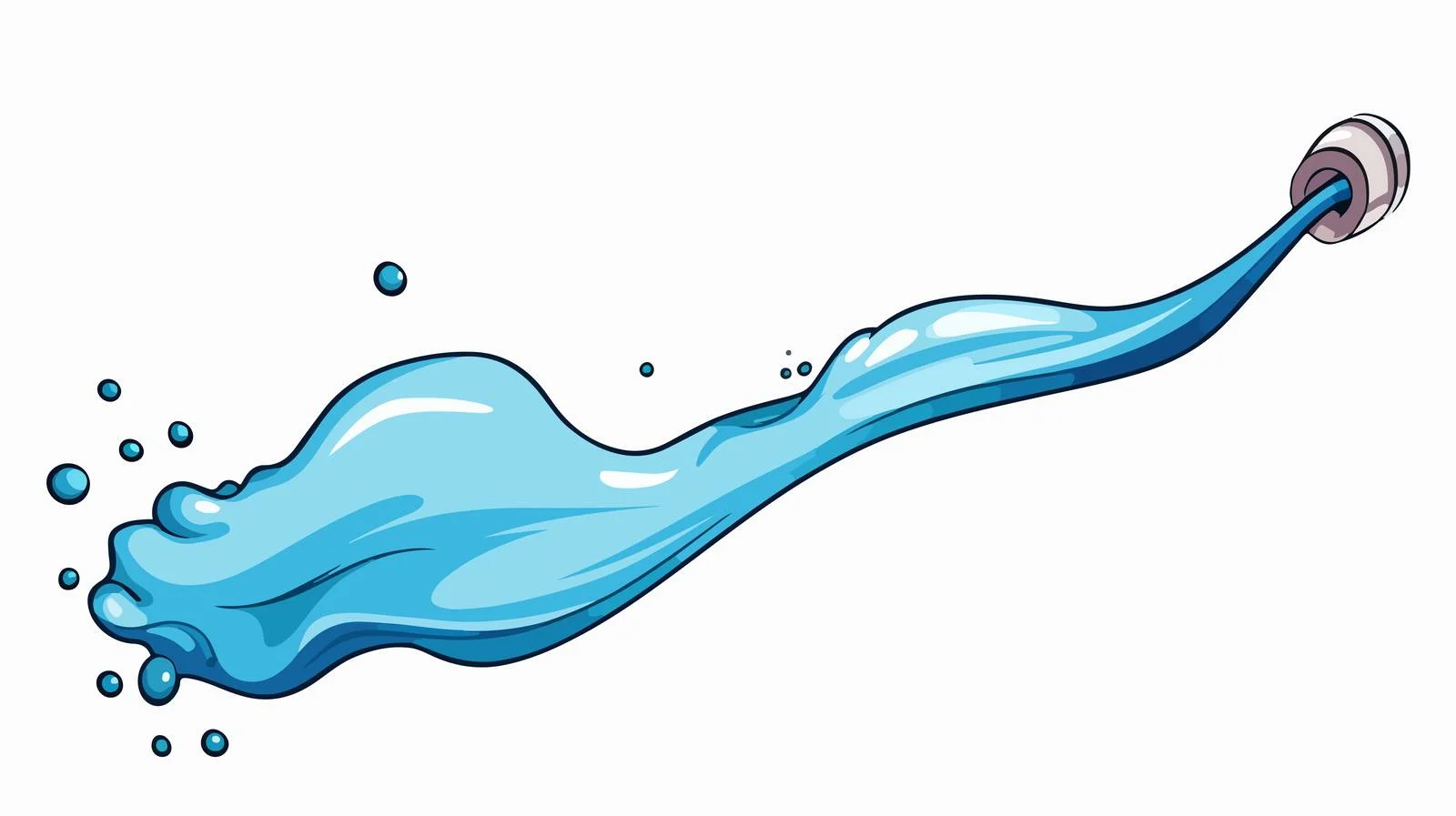 Whimsical Cartoon Water Spout Vector Illustration — free download from Dotvec