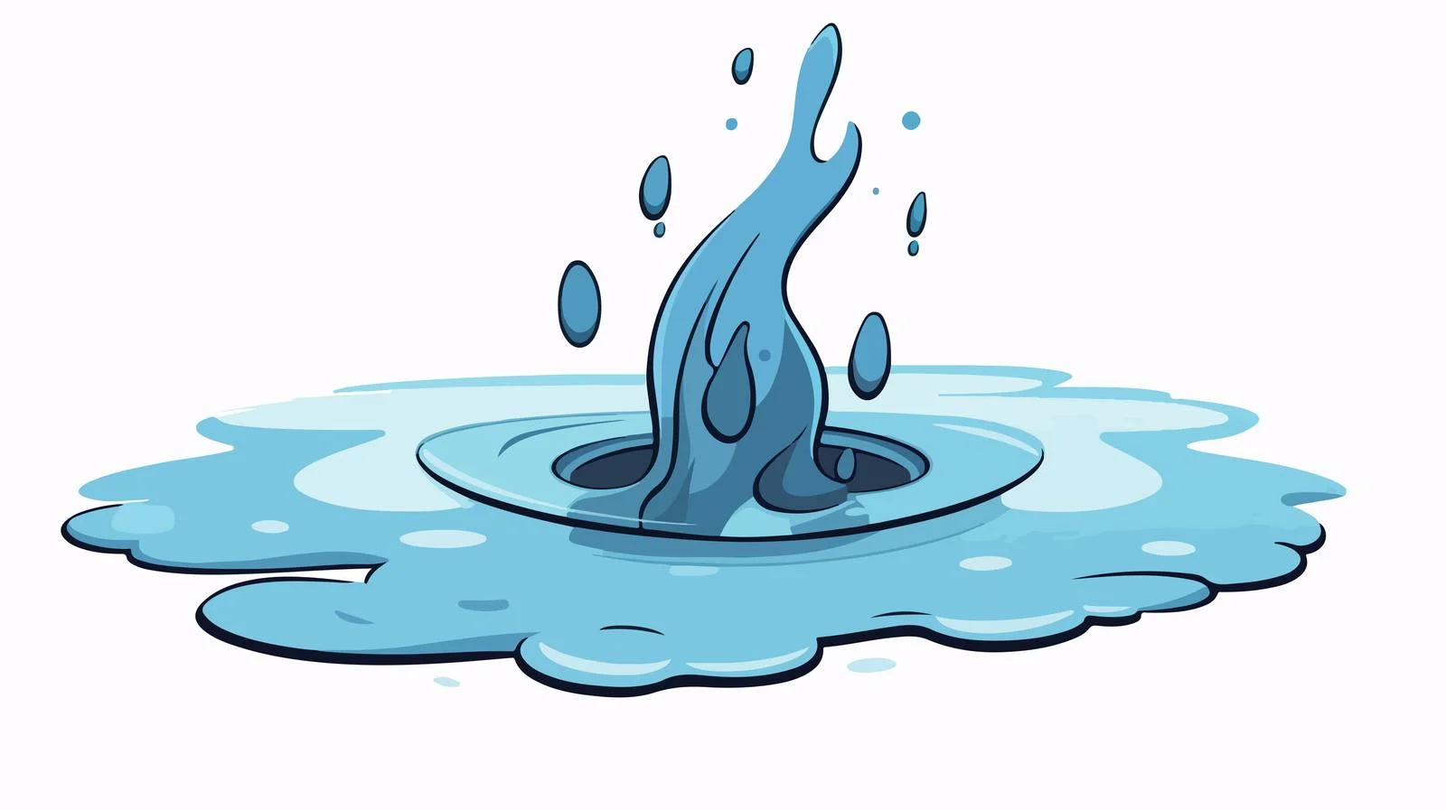 Cartoon Water Spout Vector Illustration — free download from Dotvec