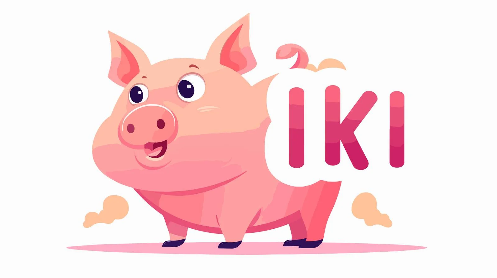 Colorful Pig Cartoon Stock Illustration — free download from Dotvec