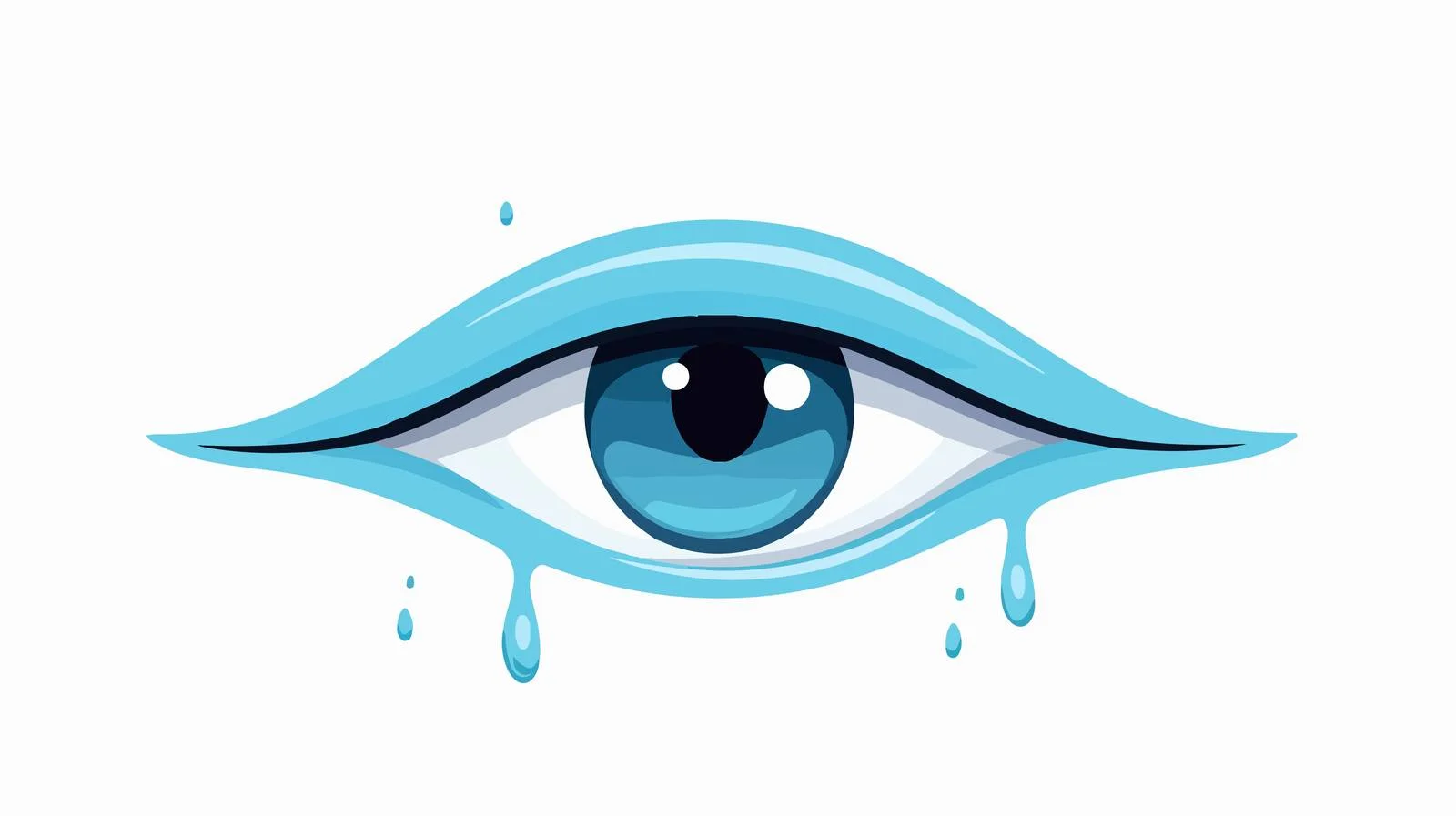 Crying Eye Symbol Illustration — free download from Dotvec