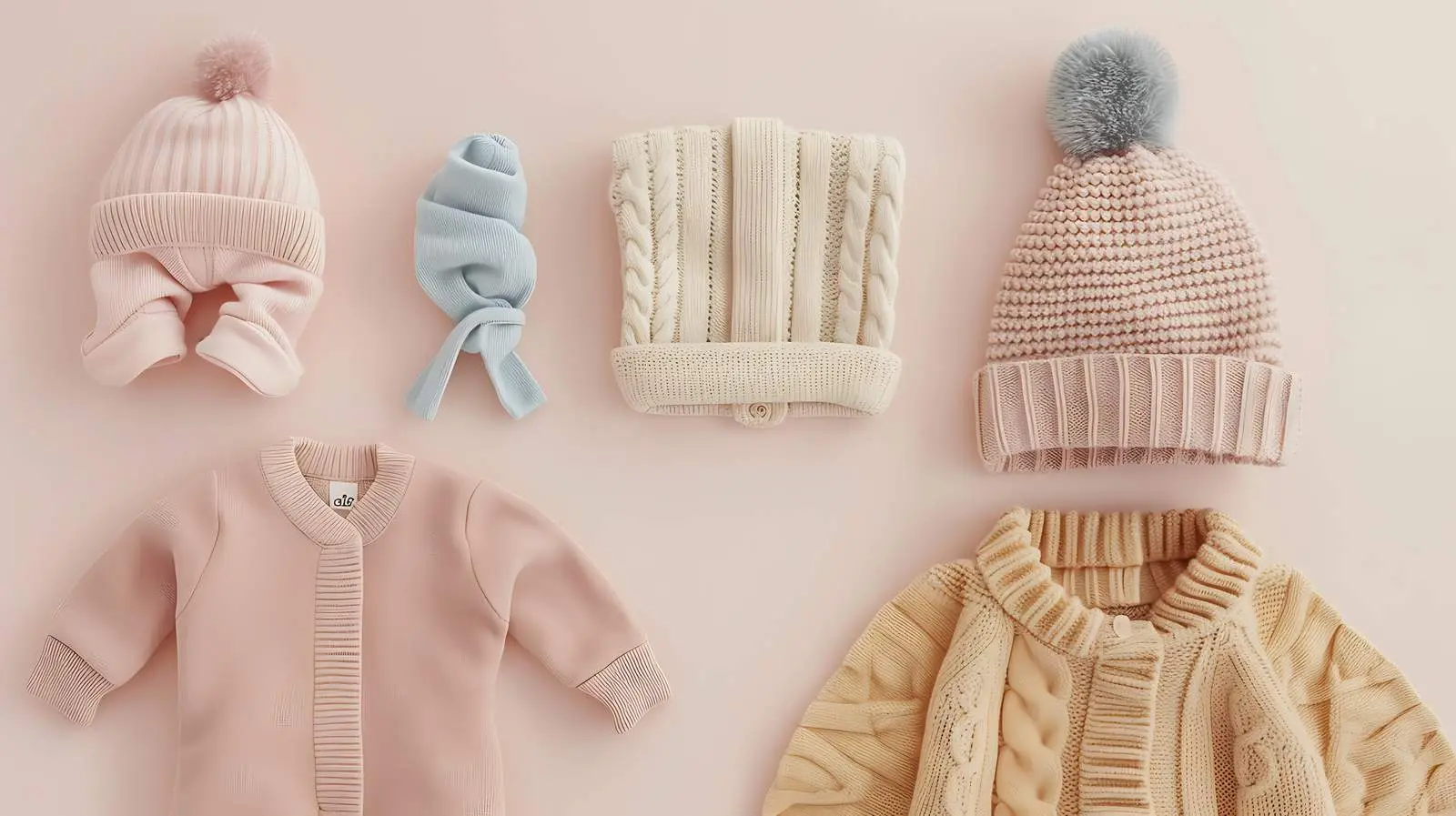 Scandinavian Newborn Baby Clothes Flatlay — free download from Dotvec