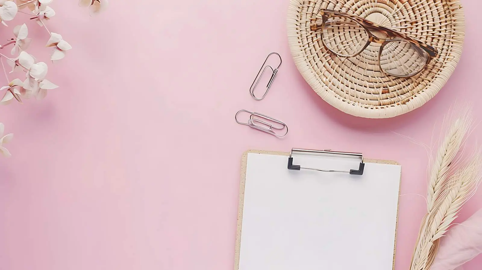 Flatlay Scene with Clipboard and Headphones – free tool image from Dotvec