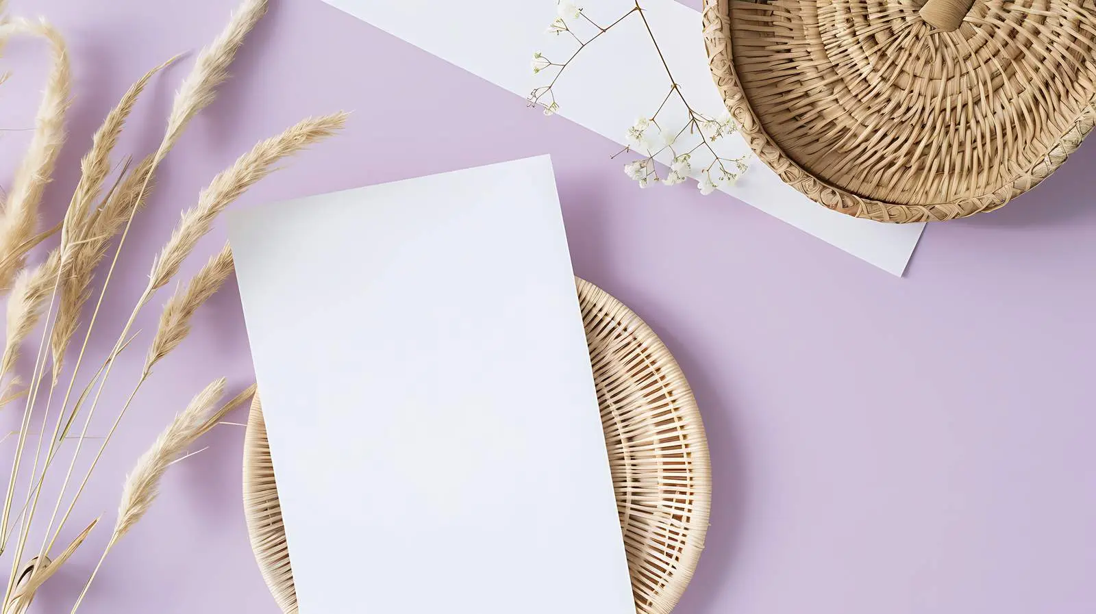 Flatlay of Blank Paper and Natural Elements – free calm image from Dotvec