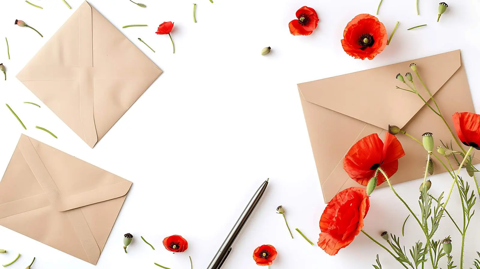 Flatlay of Invitation Cards and Craft Supplies — free download from Dotvec