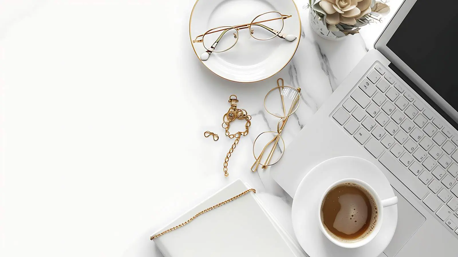 Stylish Flatlay with Laptop and Accessories — free download from Dotvec