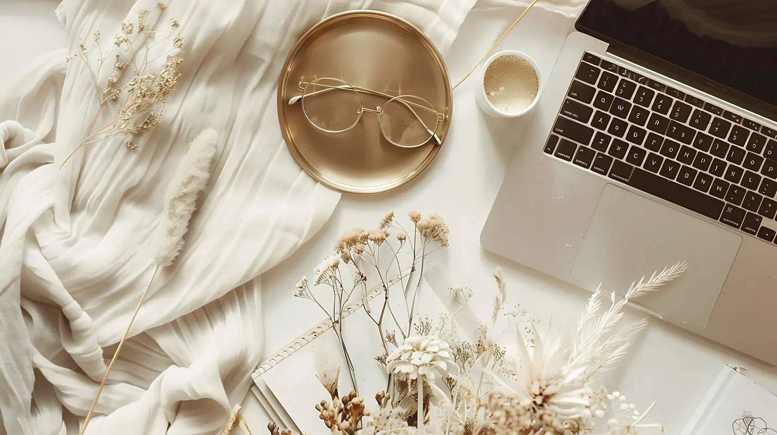 Stylish Women’s Accessories with Laptop Flatlay — free download from Dotvec