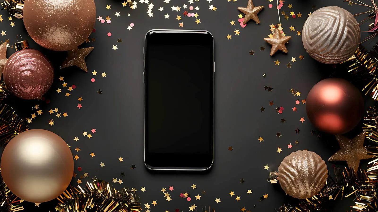 Flatlay of Mobile Phone on Black Background — free download from Dotvec