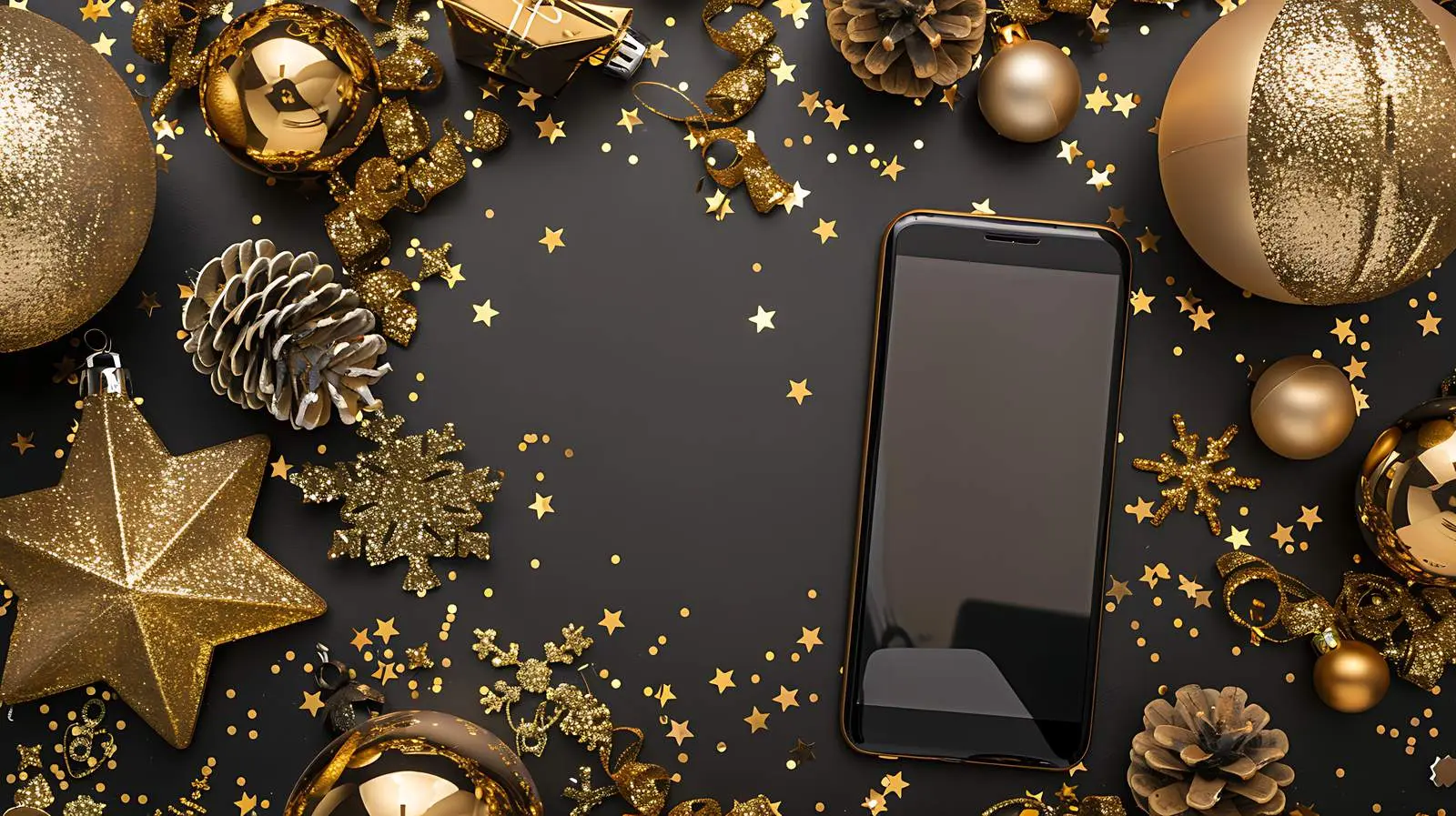 Blank Screen Mobile Phone Flatlay on White Background – free mark image from Dotvec