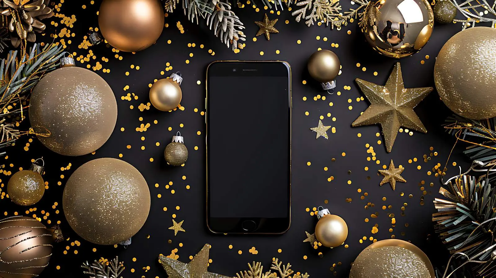 Flatlay of Mobile Phone with Blank Screen – free advertising image from Dotvec