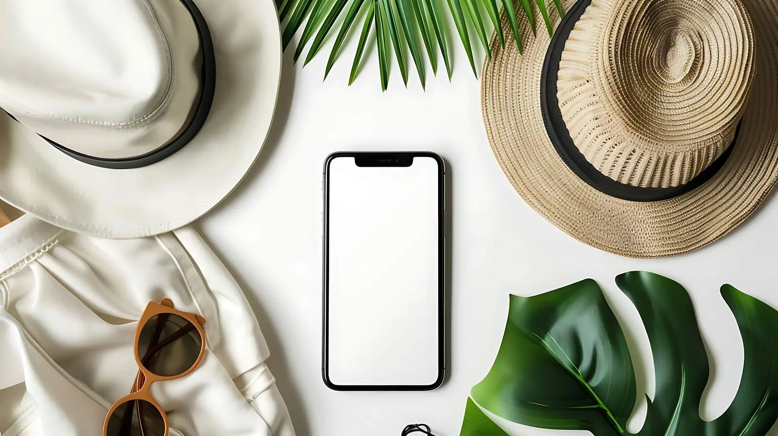 Flatlay of Mobile Phone with Clipping Path — free download from Dotvec