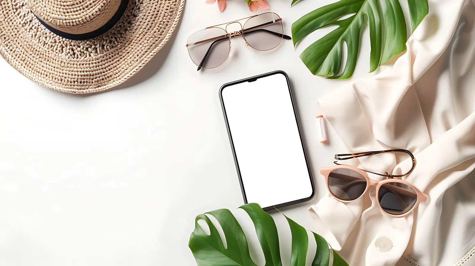 Flatlay of Blank Mobile Phone Screen – free lip image from Dotvec