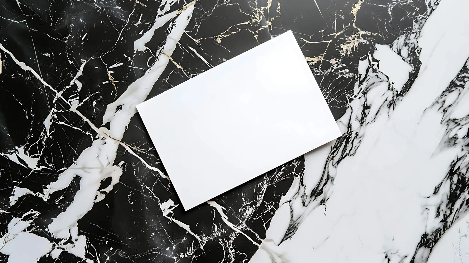 Blank Card Flatlay on Black Marble Table — free download from Dotvec