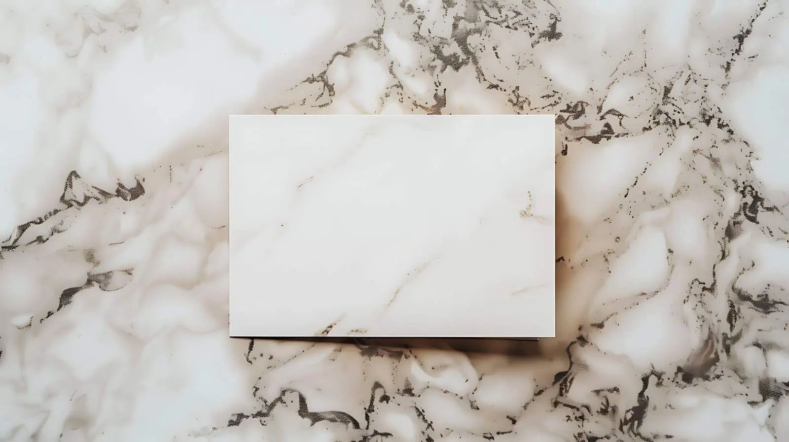 Flatlay of Blank Paper Card on Marble Background – free scenic layout image from Dotvec