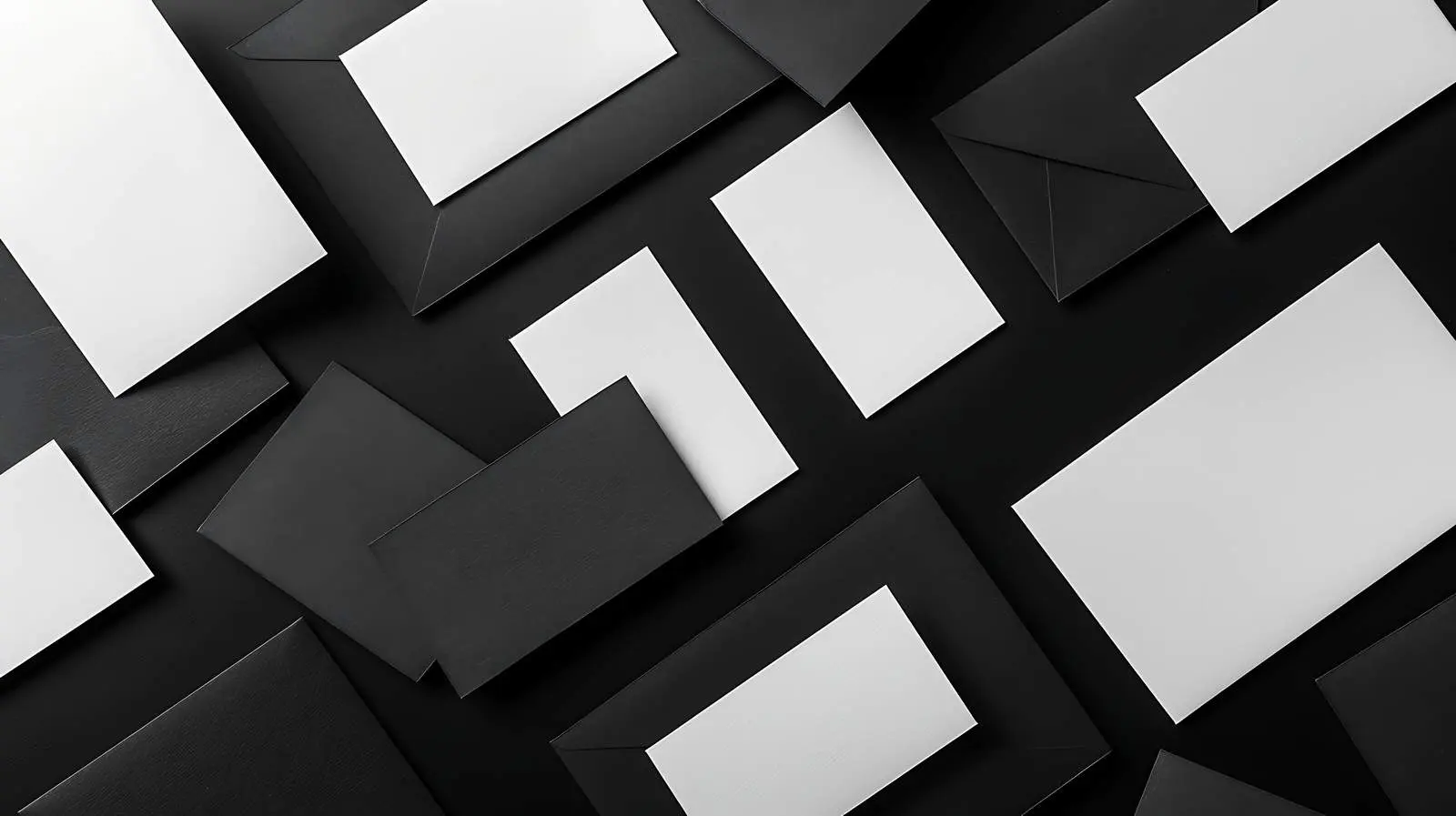 Flatlay of Blank Business Cards on Black Table — free download from Dotvec