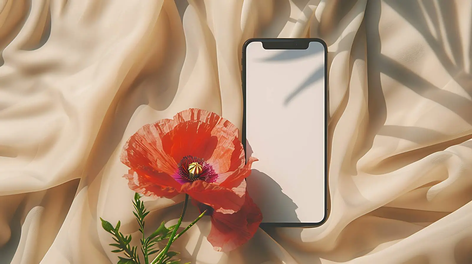 Stylish Flatlay of Mobile Phone and Accessories – free beach image from Dotvec