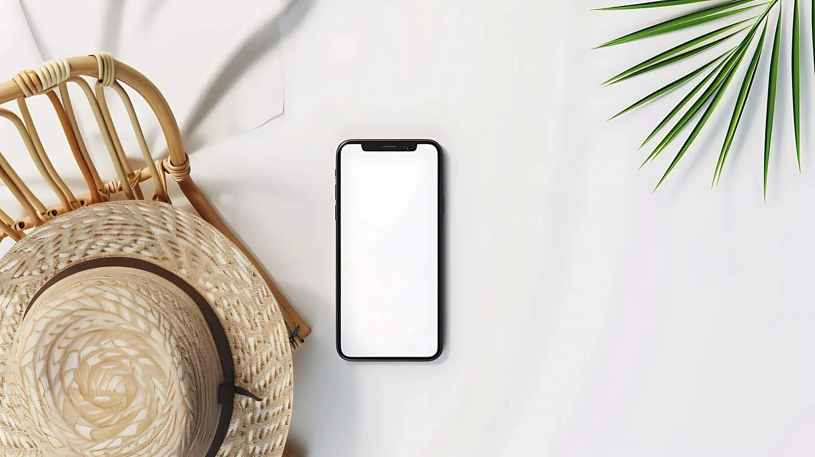 Blank Mobile Phone Flatlay on Ginger Background — free download from Dotvec