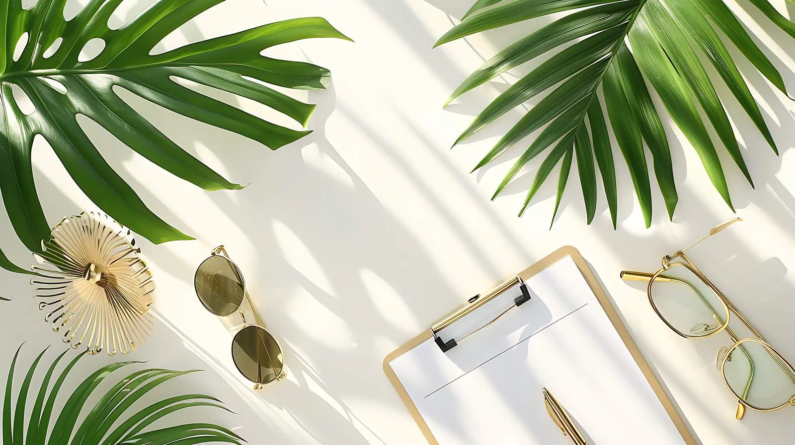 Elegant Gold Female Accessories Flatlay at Office – free office image from Dotvec