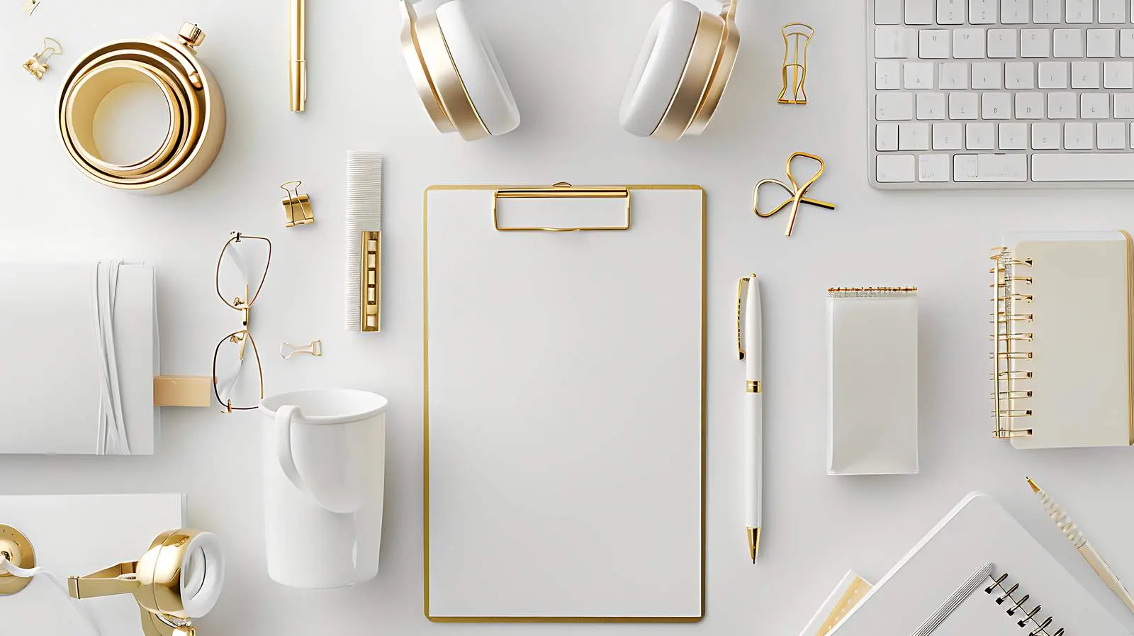 Stylish Gold Female Accessories and Office Supplies — free download from Dotvec