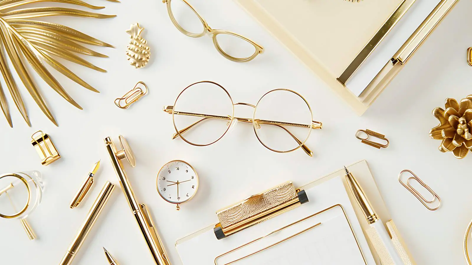 Gold Female Accessories and Office Layout — free download from Dotvec