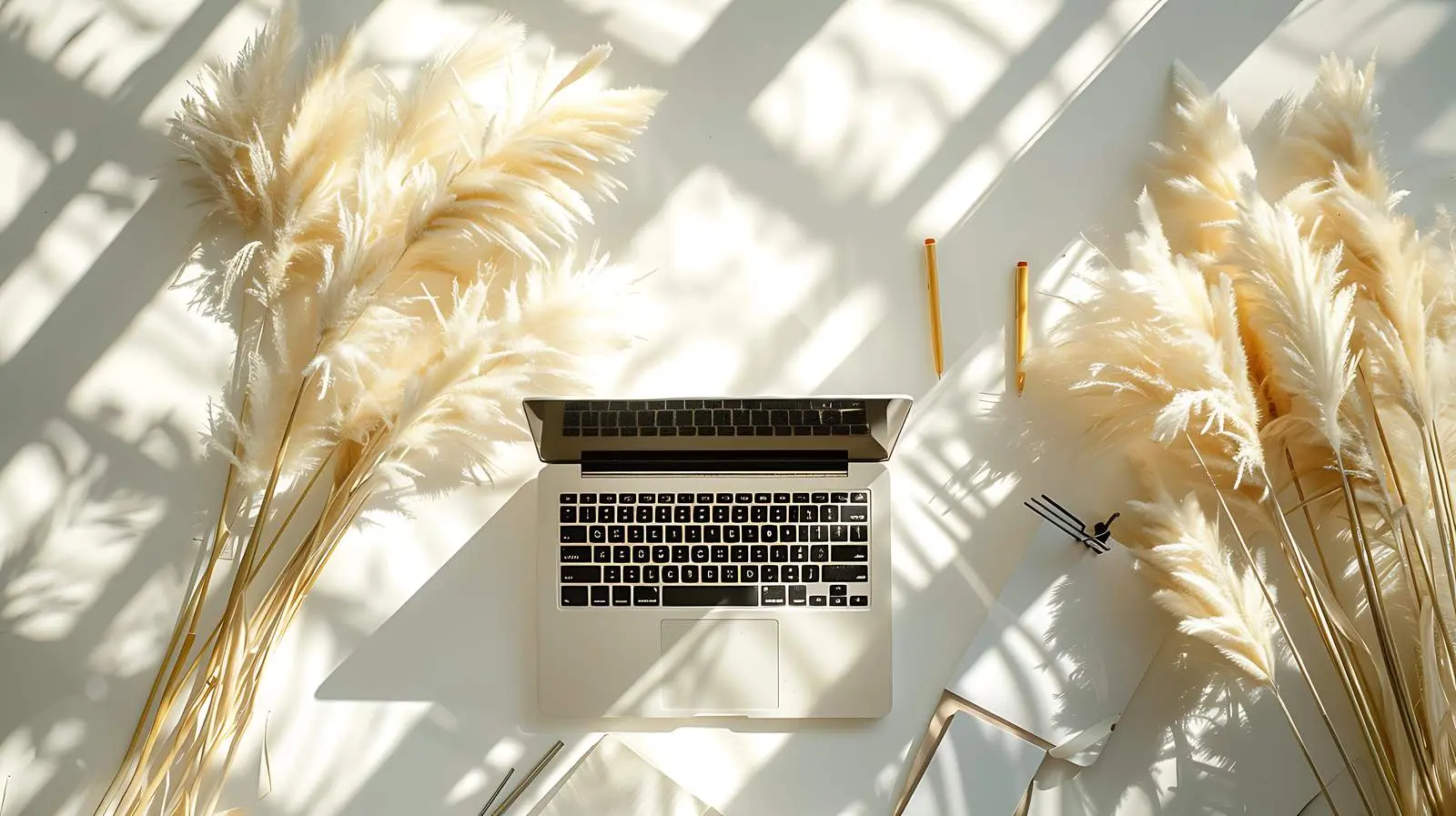 Aesthetic Flatlay of Laptop and Notebook — free download from Dotvec