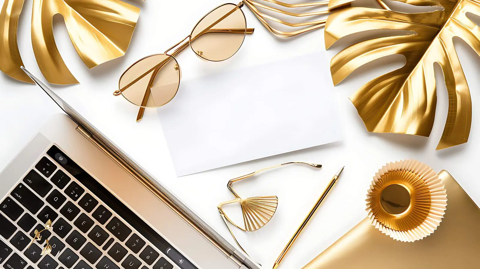 Flatlay of Laptop and Accessories on Table — free download from Dotvec