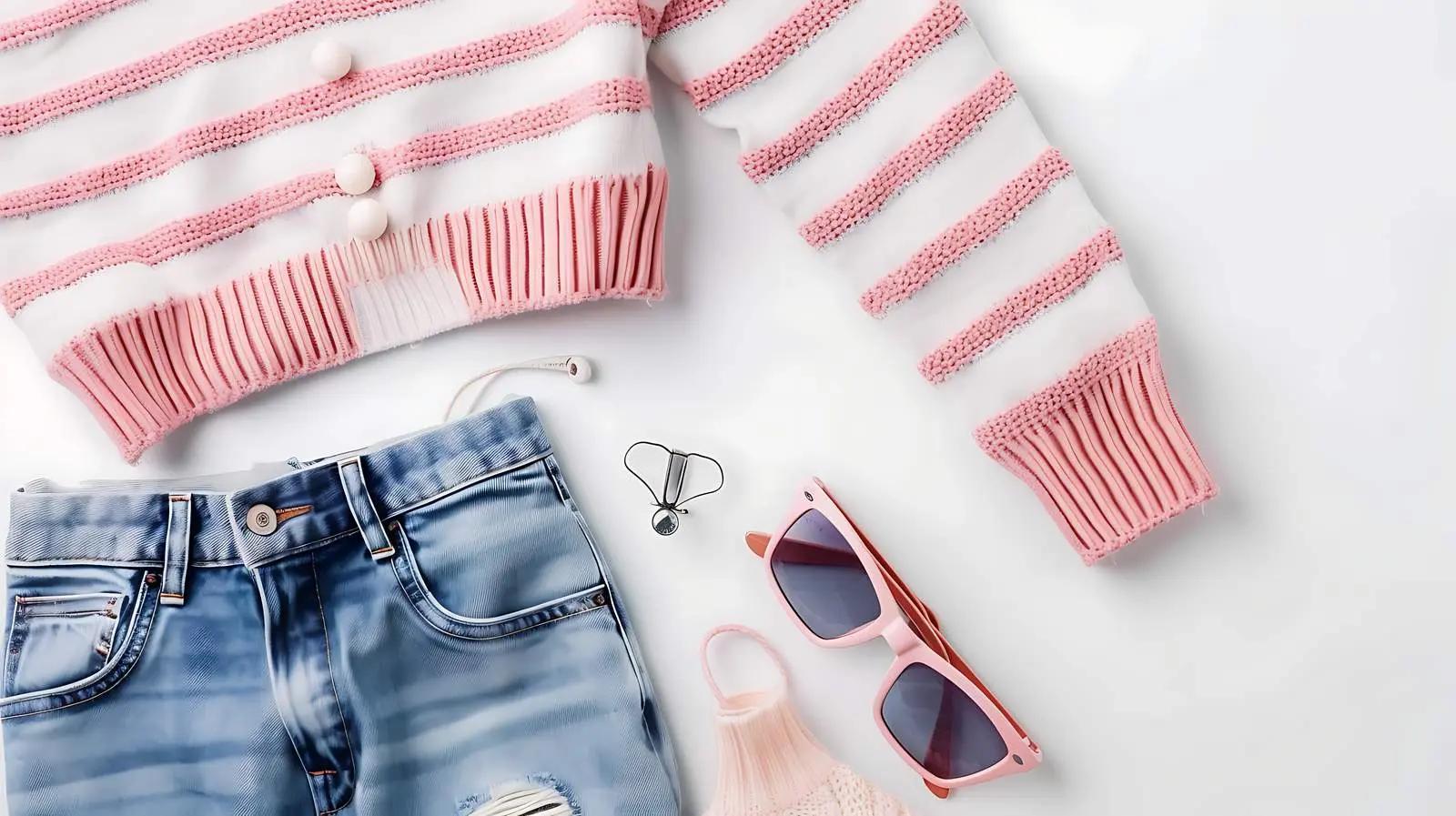 Stylish Casual Women's Clothing Flatlay Display – free flat image from Dotvec