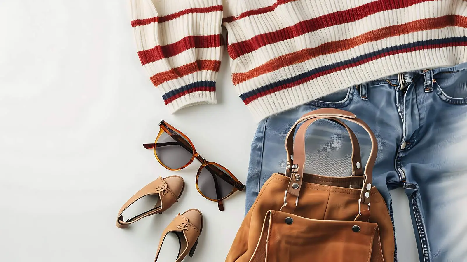 Stylish Flatlay of Casual Women's Clothing and Accessories – free flat image from Dotvec