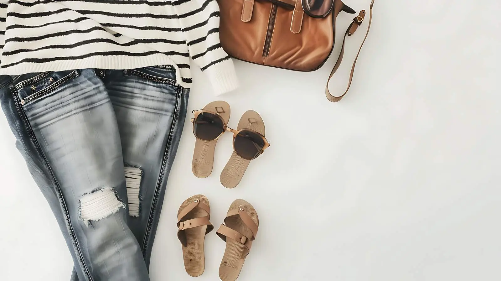 Stylish Casual Women’s Clothing and Accessories Flatlay – free flat image from Dotvec