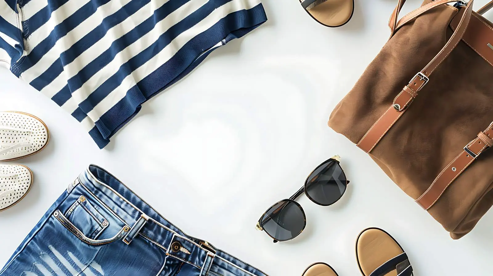 Stylish Casual Women's Clothes and Accessories Flatlay – free flat image from Dotvec