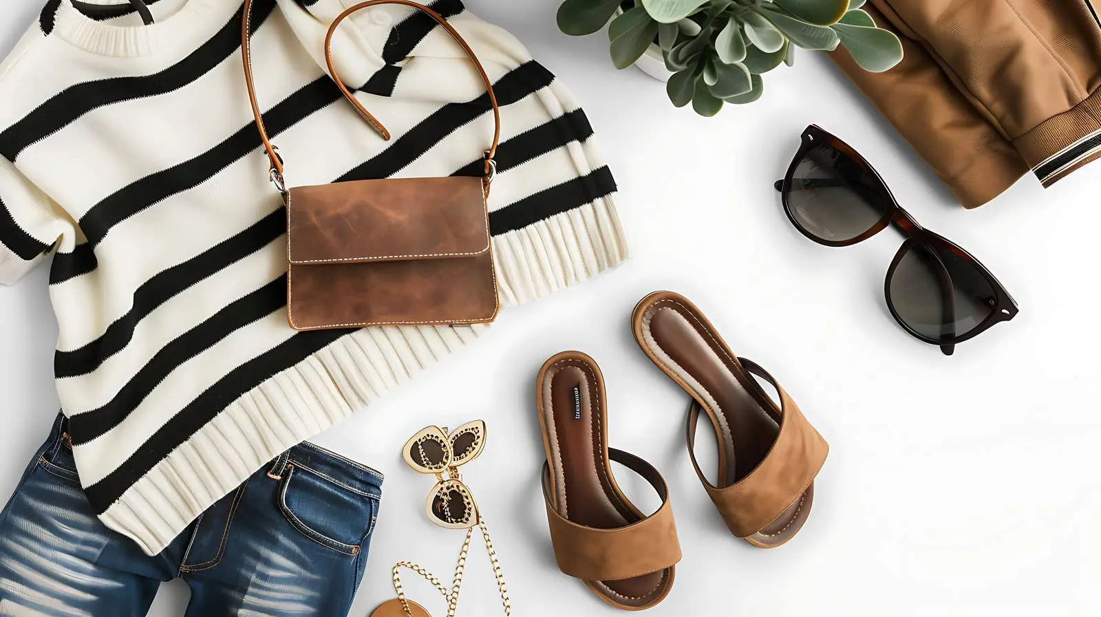 Stylish Casual Women's Clothing and Accessories Flatlay – free flat image from Dotvec