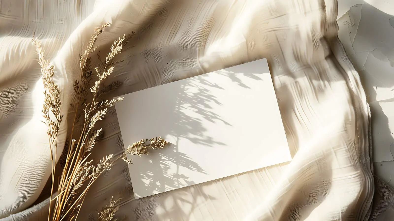 Flatlay of Paper Sheets and Dried Grass — free download from Dotvec