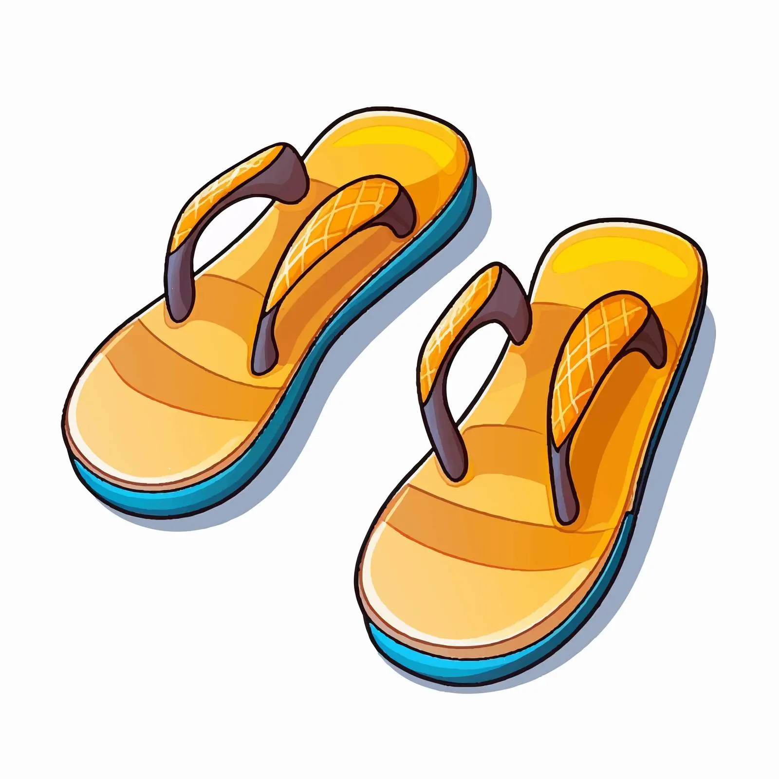 Cartoon Flip Flops Isolated Vector Illustration — free download from Dotvec