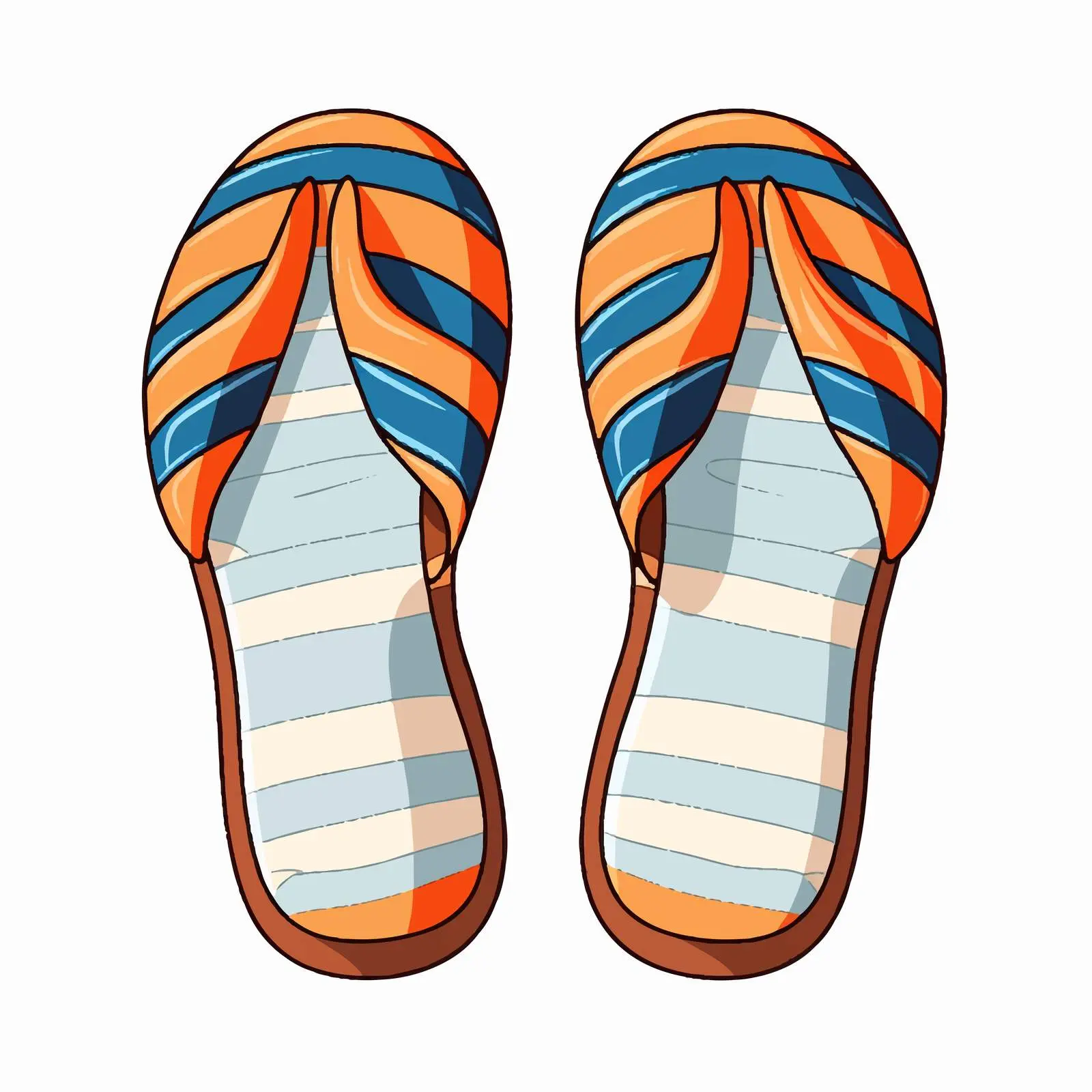 Colorful Flip Flops Vector Illustration – free flip image from Dotvec