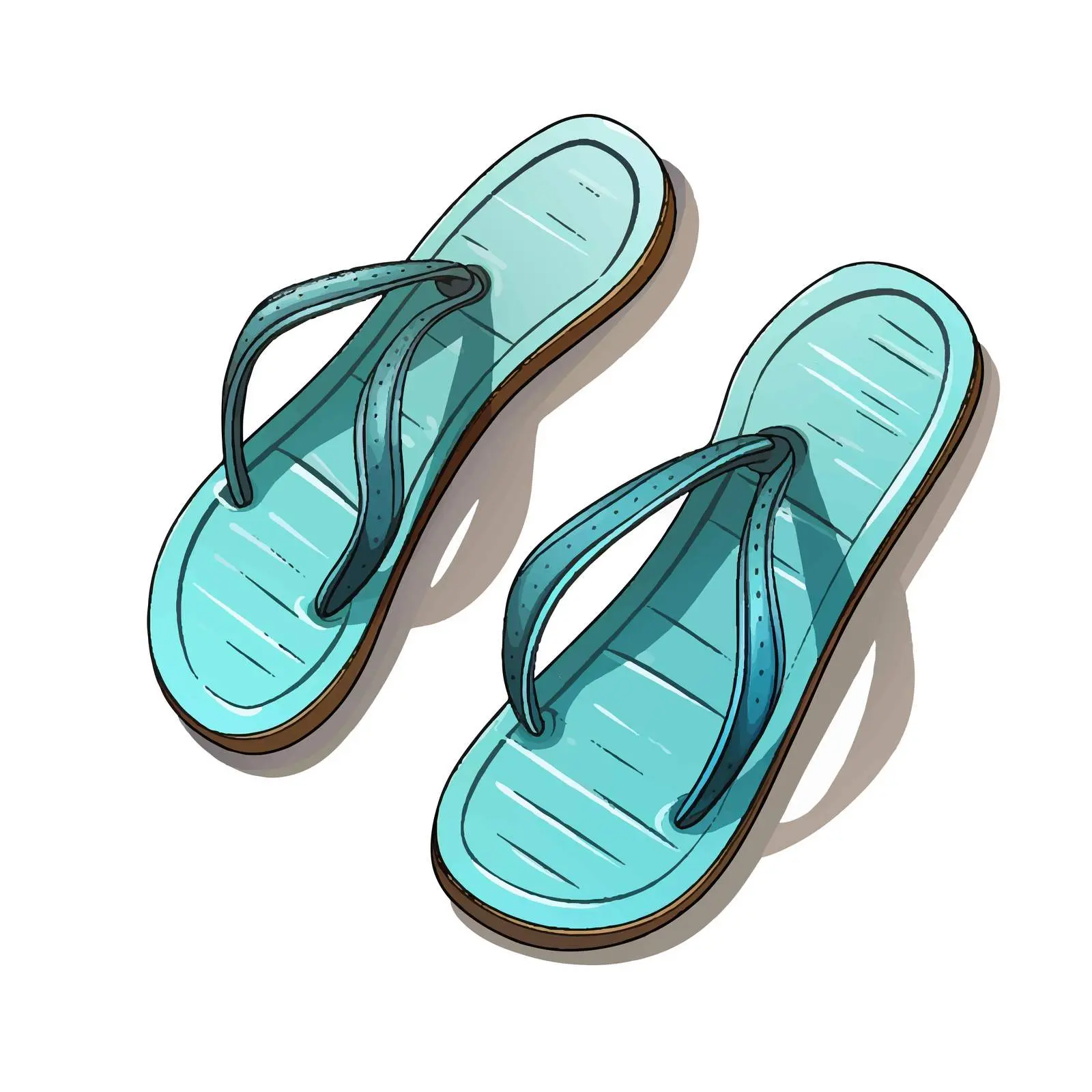 Flip Flops Vector Illustration on White Background — free download from Dotvec