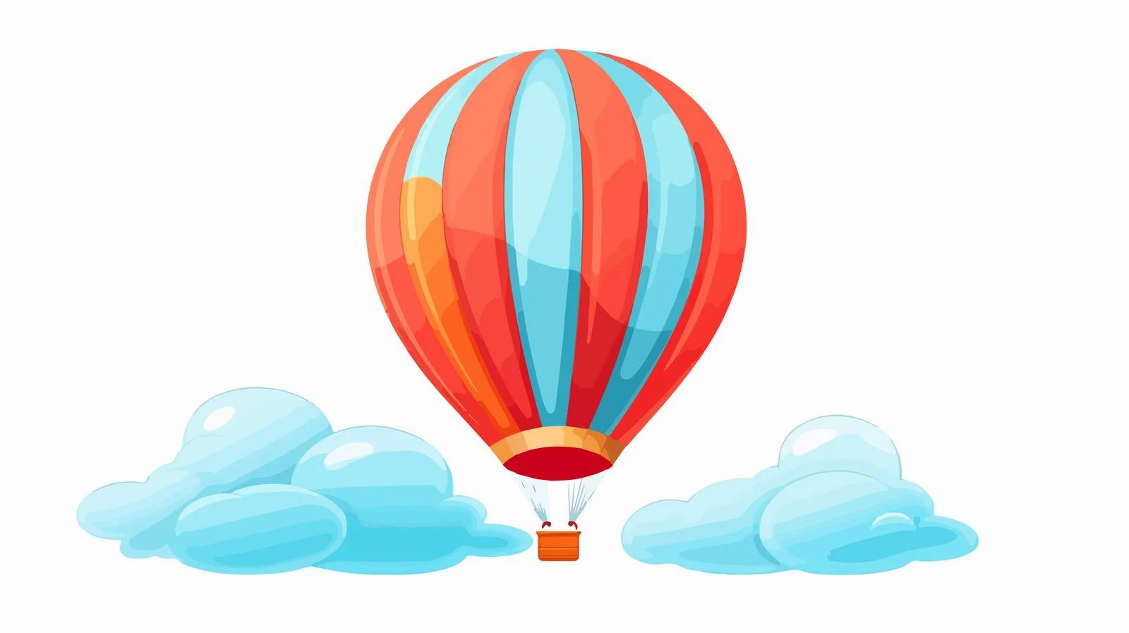 Colorful Hot Air Balloon Cartoon Illustration — free download from Dotvec