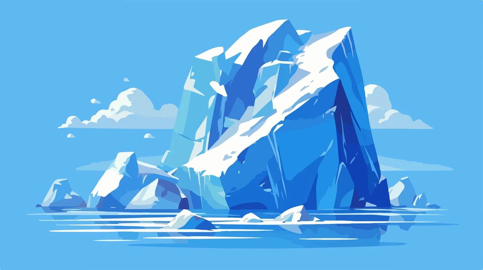 Majestic Floating Glacier in Arctic Ocean — free download from Dotvec