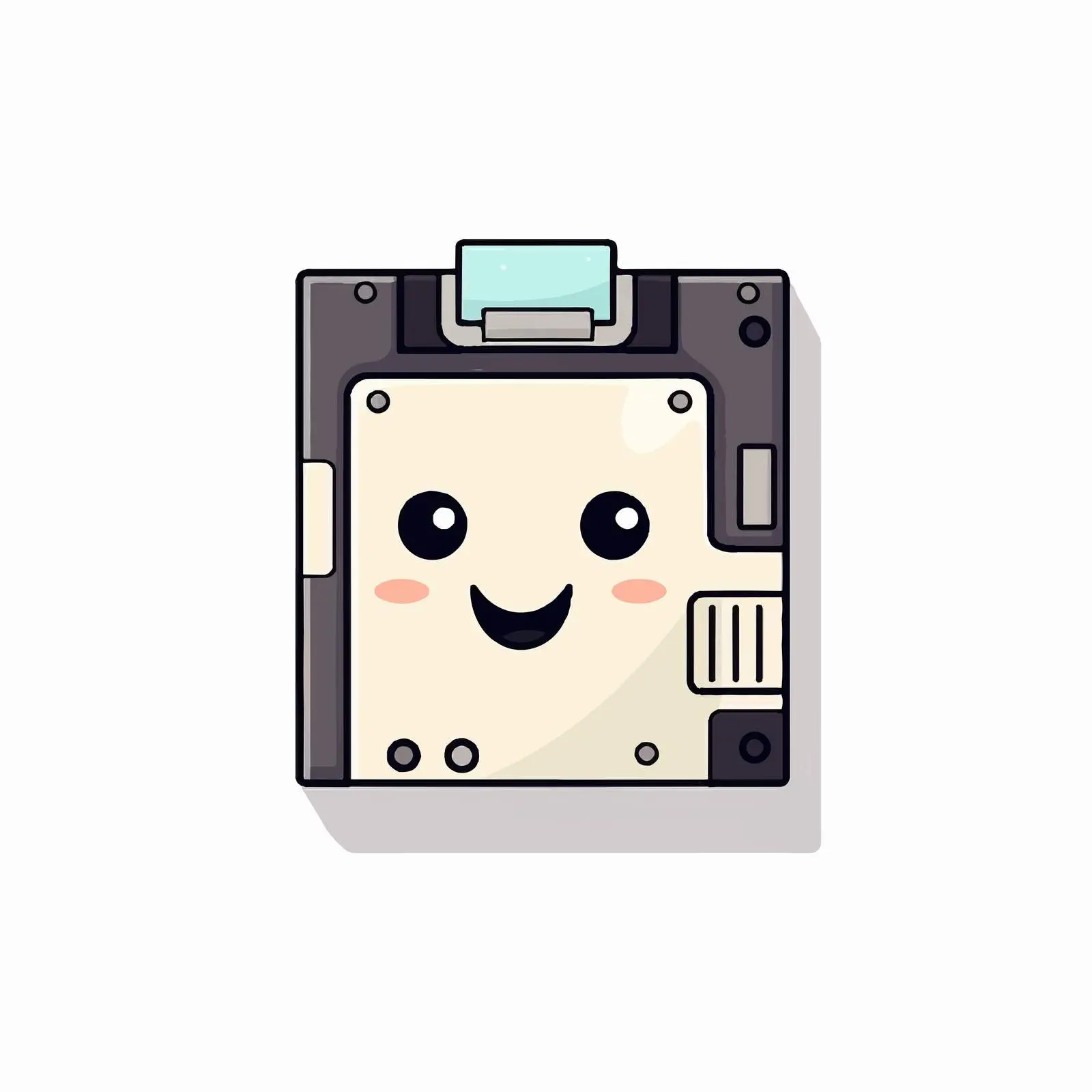 Cartoon Floppy Disk with USB Memory Vector – free retro tech image from Dotvec